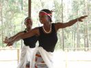 Performing to tourists, local dance troupe, Butare