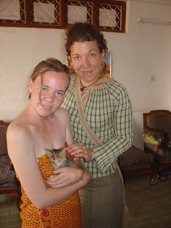 Cleo Margie with kitten Rory