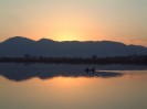 Night fishermen at sun up on Shire River