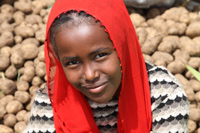 girl in Woliso market